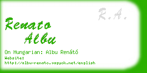 renato albu business card