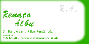 renato albu business card